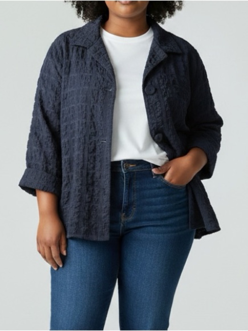 Joseph Ribkoff Textured Jacket Navy